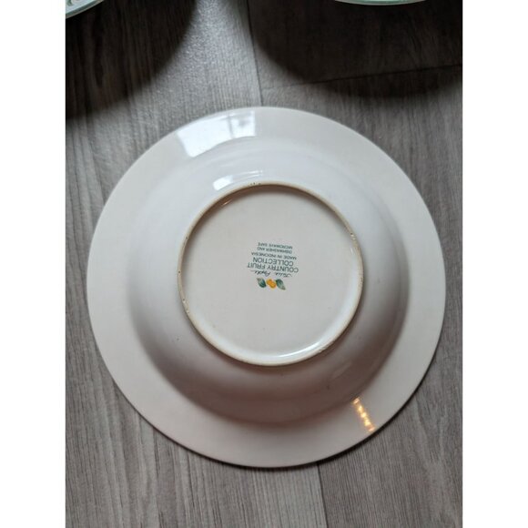 Set Of 3 Country Fruit Collection Citrus Bowls 9" Diameter Ceramic - Picture 3 of 4